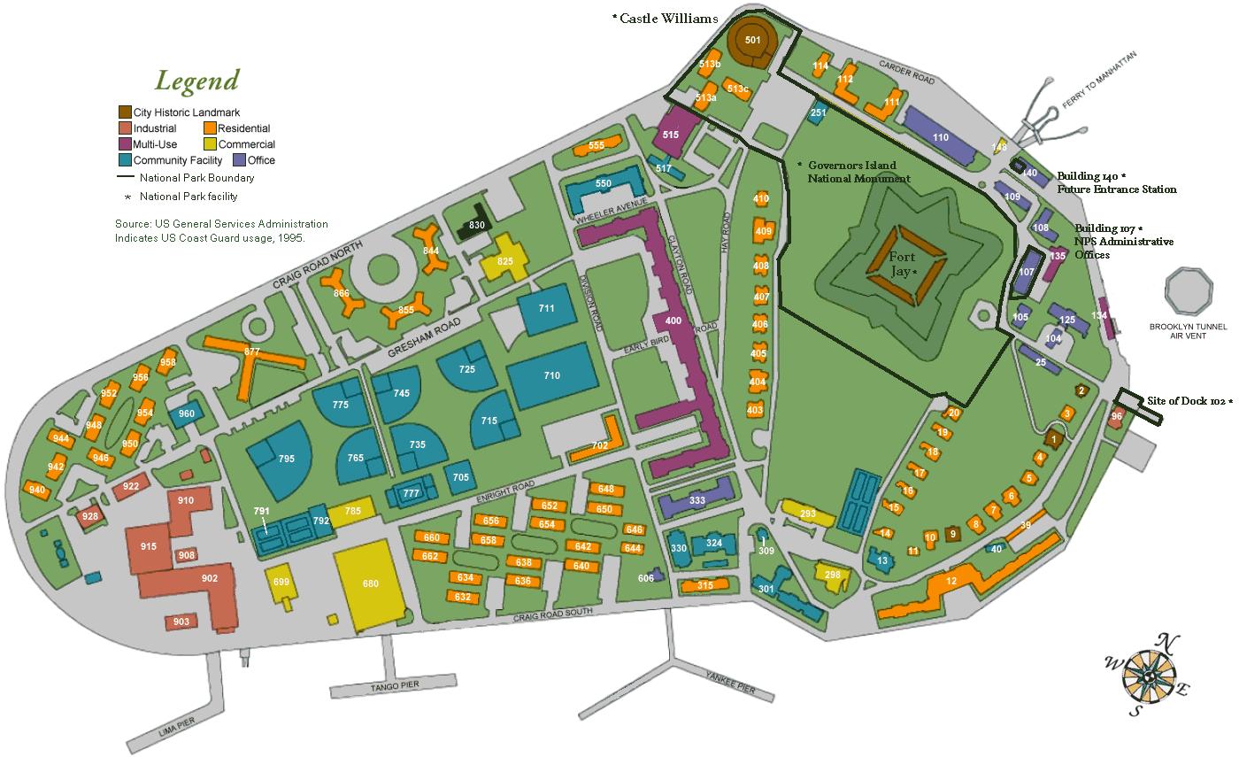 Governors Island Map